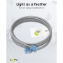 CAT 6A Câble Patch Ultra-Flexible, Slim, U/UTP, grisfiches extra-courtes, conducteur en cuivre pur (CU), LSZH, gaine TPE, AWG 32