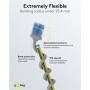 CAT 6A Câble Patch Ultra-Flexible, Slim, U/UTP, grisfiches extra-courtes, conducteur en cuivre pur (CU), LSZH, gaine TPE, AWG 32