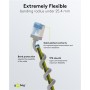 CAT 6A Câble Patch Ultra-Flexible, Slim, U/FTP, grisfiches extra-courtes, conducteur en cuivre pur (CU), LSZH, gaine TPE, AWG 32