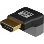 Adaptateur HDMI™ Coudé 270° Vertical, 8K @ 60 Hz, Plaqué OrPrise femelle standard HDMI™ (type A) Connecteur standard HDMI™ (type A) 270°