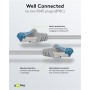 CAT 6A Câble Patch, S/FTP (PiMF), 3 m, gris, Lot de 5conducteur en cuivre (CU), gaine de câble sans halogène (LSZH)