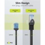 CAT 6A Câble Patch Ultra-Flexible, Slim, U/UTP, noirfiches extra-courtes, conducteur en cuivre pur (CU), LSZH, gaine TPE, AWG 32