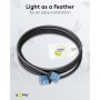 CAT 6A Câble Patch Ultra-Flexible, Slim, U/UTP, noirfiches extra-courtes, conducteur en cuivre pur (CU), LSZH, gaine TPE, AWG 32