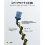 CAT 6A Câble Patch Ultra-Flexible, Slim, U/UTP, noirfiches extra-courtes, conducteur en cuivre pur (CU), LSZH, gaine TPE, AWG 32