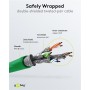CAT 6 Câble Patch, S/FTP (PiMF), 3 m, vert, Lot de 5conducteur en cuivre (CU), gaine de câble sans halogène (LSZH)