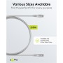 Câble Textile USB-C™ Super-Doux avec Connecteurs Métalliques, 2 m, blanccâble de connexion élégant et extra-robuste pour les appareils dotés d\'un connecteur USB-C™
