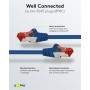 CAT 6 Câble Patch, S/FTP (PiMF), 2 m, bleu, Lot de 5conducteur en cuivre (CU), gaine de câble sans halogène (LSZH)