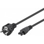 Câble d\'Alimentation avec Contact de Protection, 2 m, noirfiche à contact de protection (type E/F, CEE 7/7) Prise femelle C5
