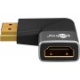 Adaptateur HDMI™ Coudé 270° Horizontal, 8K @ 60 Hz, Plaqué OrPrise femelle standard HDMI™ (type A) Connecteur standard HDMI™ (type A) 270°