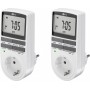 Prise Programmable Numérique, Set de 2 Piècesminuterie programmable avec connecteurs à contact de protection (Type F)