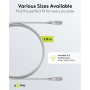 Câble Textile USB-C™ Super-Doux avec Connecteurs Métalliques, 1 m, blanccâble de connexion élégant et extra-robuste pour les appareils dotés d\'un connecteur USB-C™