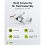CAT 6 Connecteur RJ45 Non Blindé UTP, Installation sans Outilpour un diamètre de câble de 5,0-8,5 mm, bouchon à vis, montage IDC sans outils