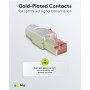 CAT 6 Connecteur RJ45 Non Blindé UTP, Installation sans Outilpour un diamètre de câble de 5,0-8,5 mm, bouchon à vis, montage IDC sans outils
