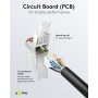 CAT 6 Connecteur RJ45 Non Blindé UTP, Installation sans Outilpour un diamètre de câble de 5,0-8,5 mm, bouchon à vis, montage IDC sans outils