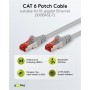 CAT 6 Câble Patch, S/FTP (PiMF), 2 m, gris, Lot de 10conducteur en cuivre (CU), gaine de câble sans halogène (LSZH)