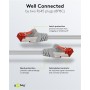 CAT 6 Câble Patch, S/FTP (PiMF), 2 m, gris, Lot de 10conducteur en cuivre (CU), gaine de câble sans halogène (LSZH)