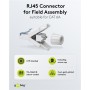 CAT 6A Connecteur RJ45 Non Blindé UTP, Installation sans Outilpour un diamètre de câble de 5,0-8,5 mm, bouchon à vis, montage IDC sans outils