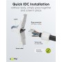CAT 6A Connecteur RJ45 Non Blindé UTP, Installation sans Outilpour un diamètre de câble de 5,0-8,5 mm, bouchon à vis, montage IDC sans outils
