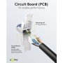 CAT 6A Connecteur RJ45 Non Blindé UTP, Installation sans Outilpour un diamètre de câble de 5,0-8,5 mm, bouchon à vis, montage IDC sans outils