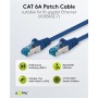 CAT 6A Câble Patch, S/FTP (PiMF), 2 m, bleu, Lot de 10conducteur en cuivre (CU), gaine de câble sans halogène (LSZH)