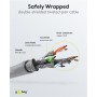 CAT 6 Câble Patch, S/FTP (PiMF), 5 m, gris, Lot de 5conducteur en cuivre (CU), gaine de câble sans halogène (LSZH)