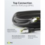 CAT 8.1 Câble Patch Certifié de GHMT, S/FTP (PiMF), 1 m, noir, Kit de 10conducteur en cuivre, LSZH gaine de câble sans halogène