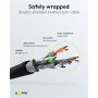 CAT 8.1 Câble Patch Certifié de GHMT, S/FTP (PiMF), 1 m, noir, Kit de 10conducteur en cuivre, LSZH gaine de câble sans halogène