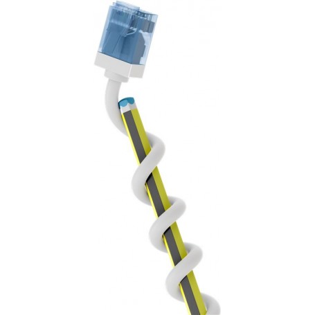 CAT 6A Câble Patch Ultra-Flexible, Slim, U/UTP, blancfiches extra-courtes, conducteur en cuivre pur (CU), LSZH, gaine TPE, AWG 32