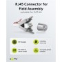 CAT 6 Connecteur RJ45 Blindé STP, Installation sans Outilpour un diamètre de câble de 5,0-8,5 mm, bouchon à vis, montage IDC sans outils