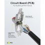 CAT 6 Connecteur RJ45 Blindé STP, Installation sans Outilpour un diamètre de câble de 5,0-8,5 mm, bouchon à vis, montage IDC sans outils
