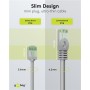 CAT 8.1 Câble Patch Ultra-Flexible, Slim, U/FTP, grisfiches extra-courtes, conducteur en cuivre sans oxygène (OFC) à 99,9 %, LSZH, gaine TPE, AWG 32