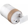 Lot de 3 Bougies LED en Cire Véritable dans un Verre, Blanc et 8x AA (LR 6)avec mèche pendante et minuterie, fonctionnant sur piles (2x AA chacune), blanc chaud (2700 K)