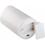 Kit de 3 Bougies LED en Cire Véritable, Blanc et 10x AAA (LR 03)avec fonction de minuterie et mèche pendulaire, fonctionne sur piles