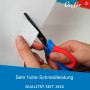 Lufer Ciseaux ergonomiques, longueur: 150 mm, bleu