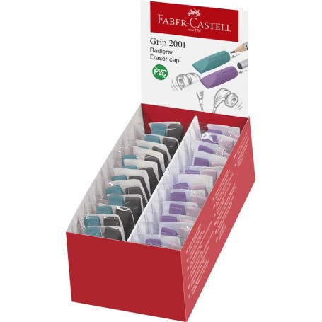 FABER-CASTELL Gomme GRIP ERASER CAP, en prsentoir
