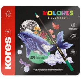Kores Crayon de couleur \"KOLORES SELECTION\", tui de 24