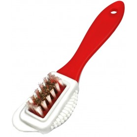 Peggy Perfect Brosse pour chaussures en daim, rouge/blanc