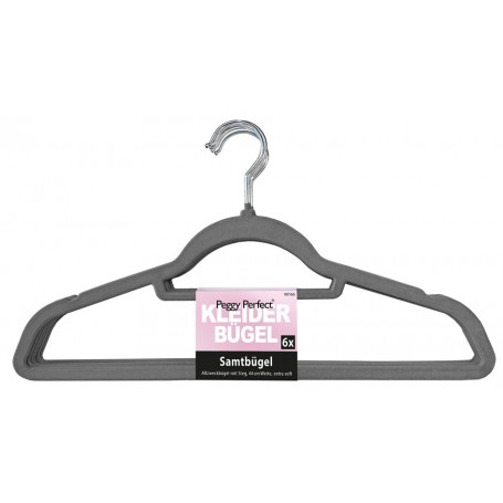 Peggy Perfect Cintre \"Velours\" avec barre, pack de 6
