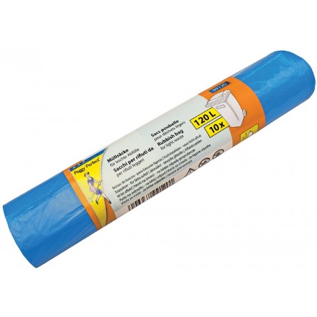 Peggy Perfect Sac poubelle HDPE, 120 litres, bleu