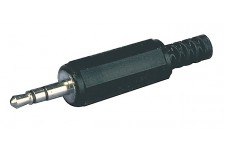 Connecteur stéréo à souder 3.5 mm Mâle PVC Noir