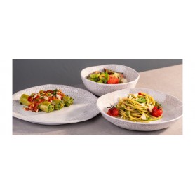 APS Assiette creuse FOOTMARK, diamtre: 240 mm, blanc/gris