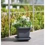 tera Pot de fleurs \"Nazca\", largeur: 200 mm, anthracite