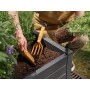 tera Fourche de jardin/fleurs \"Gaia 04\", fog grey