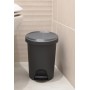 EDA Poubelle cosmtique pdale Stepy, 6 litres, anthracite