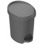 EDA Poubelle cosmtique pdale Stepy, 6 litres, anthracite