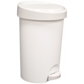 EDA Poubelle pdale Stepy, 15 litres, PP, blanc