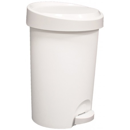 EDA Poubelle pdale Stepy, 15 litres, PP, blanc