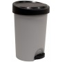 EDA Poubelle pdale Stepy, 15 litres, PP, blanc
