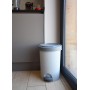 EDA Poubelle pdale Stepy, 15 litres, PP, blanc