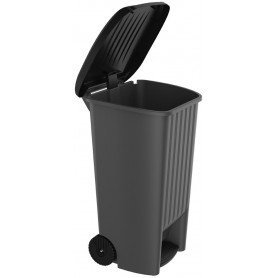 EDA Poubelle, 100 litres, plastique, anthracite